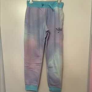 Nike Blue and Pink Sweatpants Gradient Design